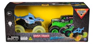 MONSTER JAM PACK 2 VEH CON LUZ 1:43 (aleatorio)